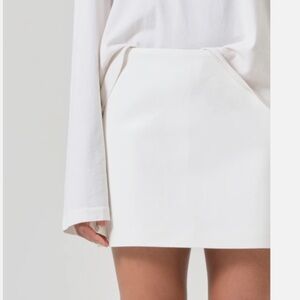 Agolde Agda White Mini Skirt